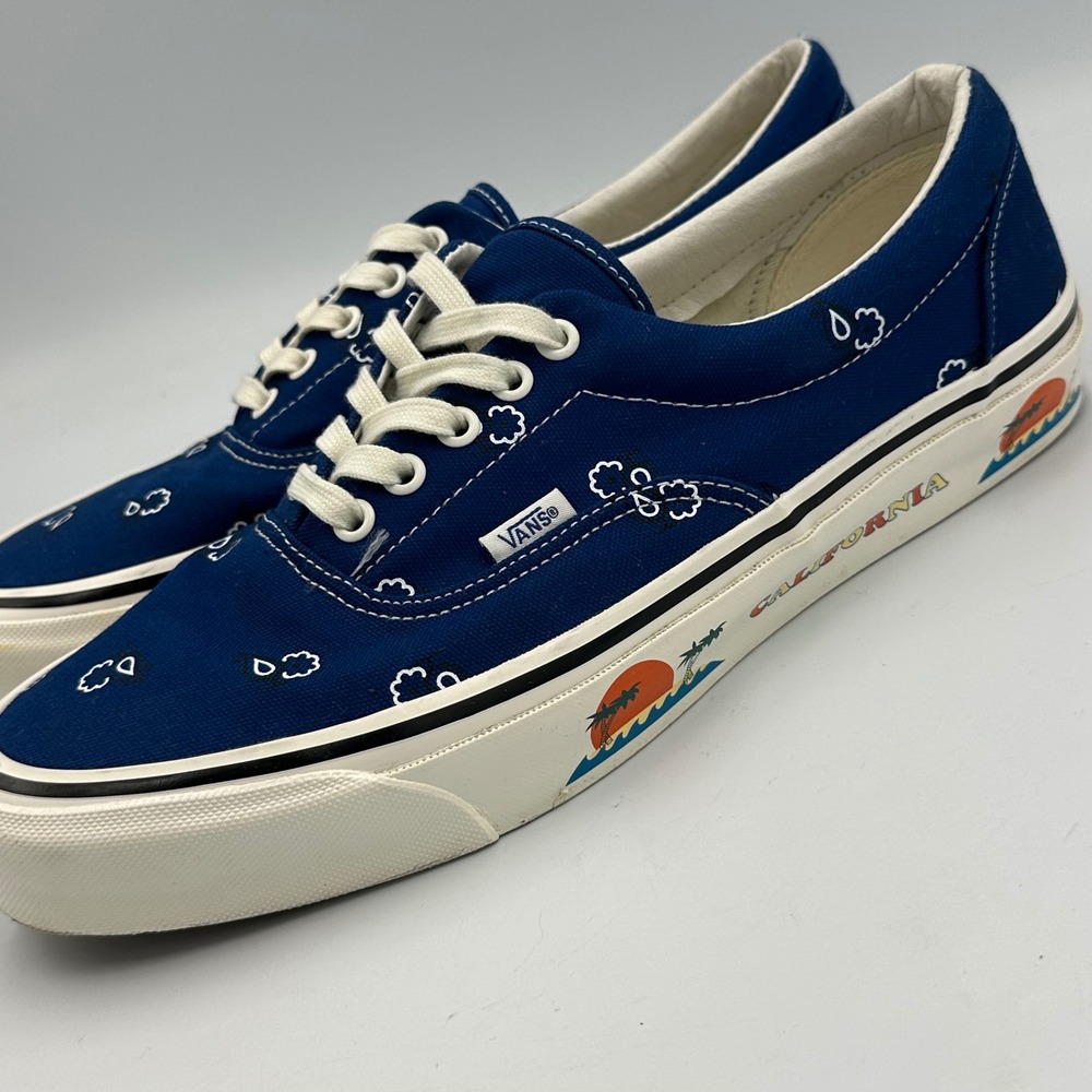 RARE VANS OG Era LX Paisley True Blue Sz 11 Men's Skateboarding California